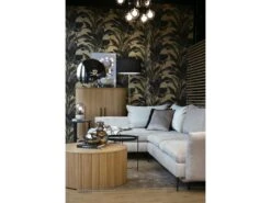 Canapé D'angle - 282 Cm - En L Avec Un Coffre De Rangement - Tissu Hydrophobe - Beige - Côté Gauche - DEMISBAL -Accueil-Canapé canape 22858791