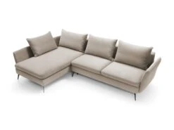 Canapé D'angle - 282 Cm - En L Avec Un Coffre De Rangement - Tissu Hydrophobe - Beige - Côté Gauche - DEMISBAL -Accueil-Canapé canape 22858795