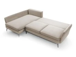 Canapé D'angle - 282 Cm - En L Avec Un Coffre De Rangement - Tissu Hydrophobe - Beige - Côté Gauche - DEMISBAL -Accueil-Canapé canape 22858797