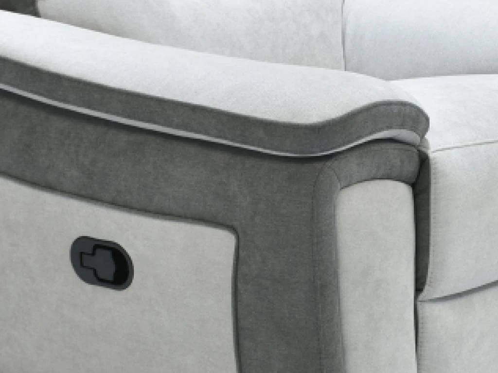 Canapé 3 Places Relax En Microfibre Bicolore Anthracite Et Gris Clair PARUA 9 Canapé 3 Places Relax En Microfibre Bicolore Anthracite Et Gris Clair PARUA – Image 7