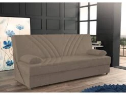 Canapé Dmalama, Canapé Conteneur 3 Places Avec 2 Coussins Inclus, Canapé De Salon En Tissu Rembourré Avec Ouverture Clic-clac, 181x81h88 Cm, Beige -Accueil-Canapé canape 22871567