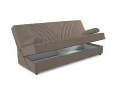 Canapé Dmalama, Canapé Conteneur 3 Places Avec 2 Coussins Inclus, Canapé De Salon En Tissu Rembourré Avec Ouverture Clic-clac, 181x81h88 Cm, Beige -Accueil-Canapé canape 22871569