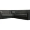Canapé Dgytkjæ, Canapé D'angle Avec Rangement En éco-cuir Et Tissu, Canapé De Salon Avec Ouverture Clic-clac Et Péninsule Réversible, 305x238h91 Cm, Noir Et Gris Foncé