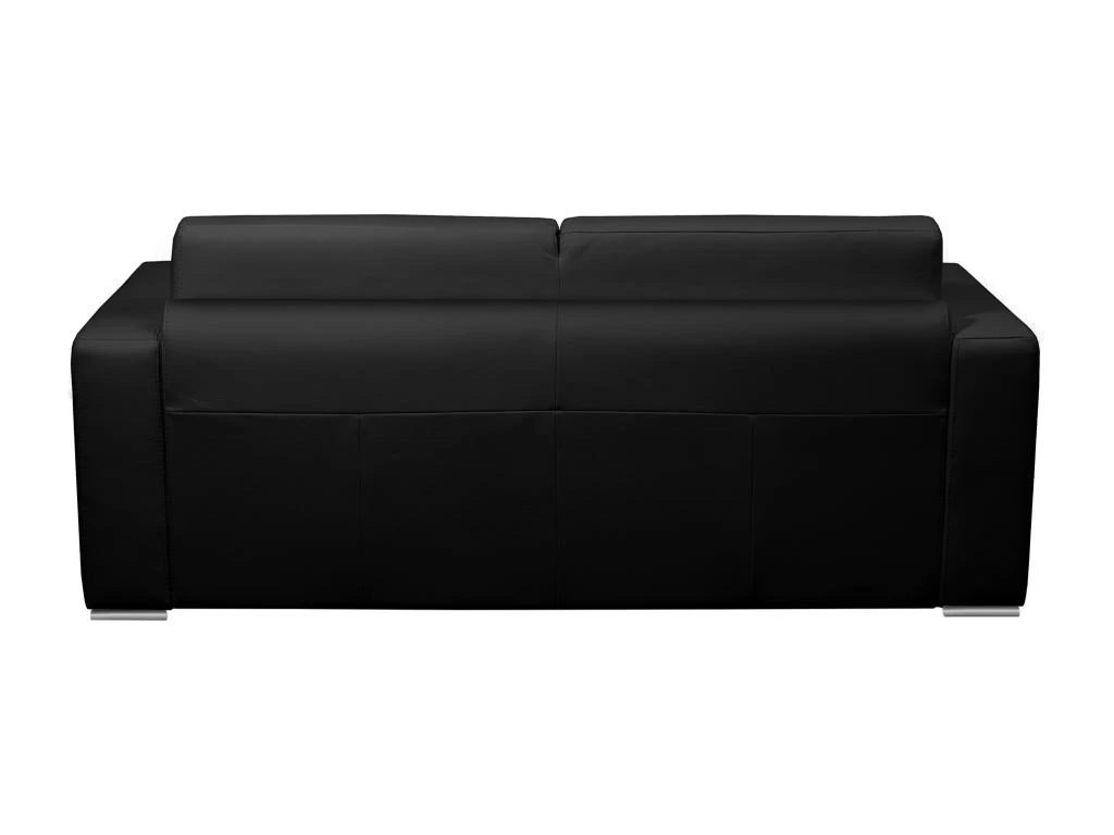 Canapé 3 Places Convertible Express 100% Cuir De Buffle Noir Matelas 18 Cm DELECTEA II 6 Canapé 3 Places Convertible Express 100% Cuir De Buffle Noir Matelas 18 Cm DELECTEA II – Image 4
