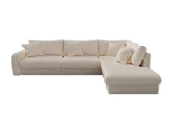 Canapé D'angle Droit En Tissu Beige JULINA -Accueil-Canapé canape 22969041