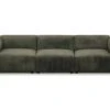 Canapé Modulable 4 Places En Velours Côtelé Vert Kaki - Modulo -Accueil-Canapé canape 22971873