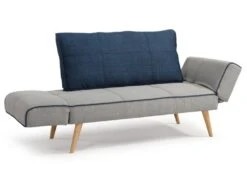 Canapé Convertible Clic-clac En Tissu EBATY II - Gris Et Bleu -Accueil-Canapé canape 230227