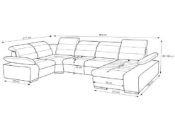 Canapé D'angle Panoramique Convertible En Tissu Et Simili BOILEAU - Bicolore Gris/anthracite - Angle Droit -Accueil-Canapé canape 231239 1