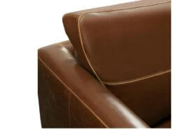 Canapé 3 Places En Cuir Vieilli ALEGAN - Marron -Accueil-Canapé canape 234915