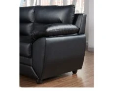 Canapé 2 Places MANOA En Simili - Noir -Accueil-Canapé canape 236031