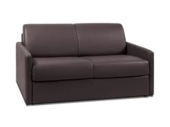 Canapé 2 Places Convertible Express En Simili CALIFE - Marron - Couchage 120 Cm - Matelas 14 Cm -Accueil-Canapé canape 245621