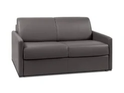 Canapé 2 Places Convertible Express En Simili CALIFE - Gris - Couchage 120 Cm - Matelas 14 Cm -Accueil-Canapé canape 245631