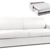Canapé 4 Places Convertible Express En Simili CALIFE - Blanc - Couchage 160 Cm - Matelas 14 Cm -Accueil-Canapé canape 245661