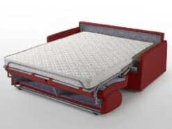 Canapé 3 Places Convertible Express En Tissu CALIFE - Rouge - Couchage 140 Cm - Matelas 14 Cm -Accueil-Canapé canape 249357