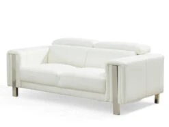 Canapé 2 Places En Simili MAROUA - Blanc -Accueil-Canapé canape 254055