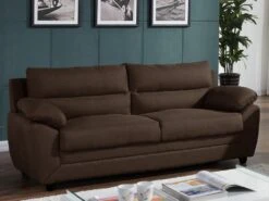 Canapé 3 Places MANOA En Tissu - Marron