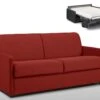 Canapé 3 Places Convertible Express En Tissu CALIFE - Rouge - Couchage 140 Cm - Matelas 18 Cm -Accueil-Canapé canape 272711