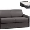 Canapé 2 Places Convertible Express En Simili CALIFE - Gris - Couchage 120 Cm - Matelas 18 Cm -Accueil-Canapé canape 272785