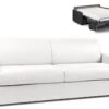 Canapé 4 Places Convertible Express En Simili CALIFE - Blanc - Couchage 160 Cm - Matelas 18 Cm -Accueil-Canapé canape 272801