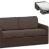 Canapé 2 Places Convertible Express En Tissu CALIFE - Marron - Couchage 120 Cm - Matelas 22 Cm -Accueil-Canapé canape 272811