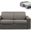 Canapé 2 Places Convertible Express En Tissu CALITO - Anthracite - Couchage Lattes Larges 120 Cm - Matelas 18 Cm -Accueil-Canapé canape 273153