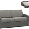 Canapé 2 Places Convertible Express En Tissu CALIFE - Gris Clair - Couchage 120 Cm - Matelas 14 Cm -Accueil-Canapé canape 273343