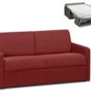 Canapé 2 Places Convertible Express En Tissu CALIFE - Rouge - Couchage 120 Cm - Matelas 22 Cm -Accueil-Canapé canape 273349