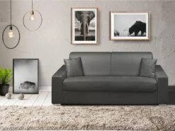 Canapé 4 Places Convertible Express En Simili EMIR - Blanc - Couchage 160 Cm - Matelas 22 Cm -Accueil-Canapé canape 273747 18