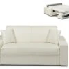 Canapé 2 Places Convertible Express En Simili EMIR - Blanc - Couchage 120 Cm - Matelas 18 Cm -Accueil-Canapé canape 273853