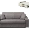 Canapé 2 Places Convertible Express En Tissu EMIR - Gris - Couchage 120 Cm - Matelas 14 Cm -Accueil-Canapé canape 273919