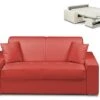 Canapé 2 Places Convertible Express En Simili EMIR - Rouge - Couchage 120 Cm - Matelas 14 Cm -Accueil-Canapé canape 273937