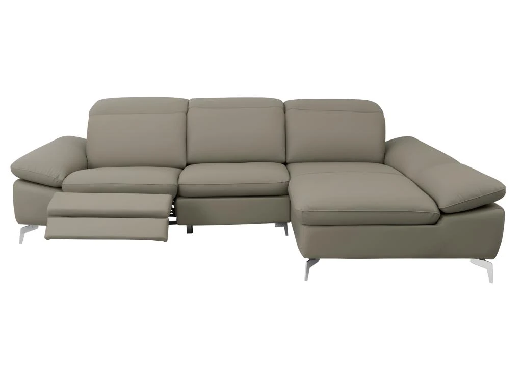 Canapé D'angle Relax électrique En Cuir De Buffle MARSALA - Taupe - Angle Droit 10 Canapé D'angle Relax électrique En Cuir De Buffle MARSALA - Taupe - Angle Droit – Image 8