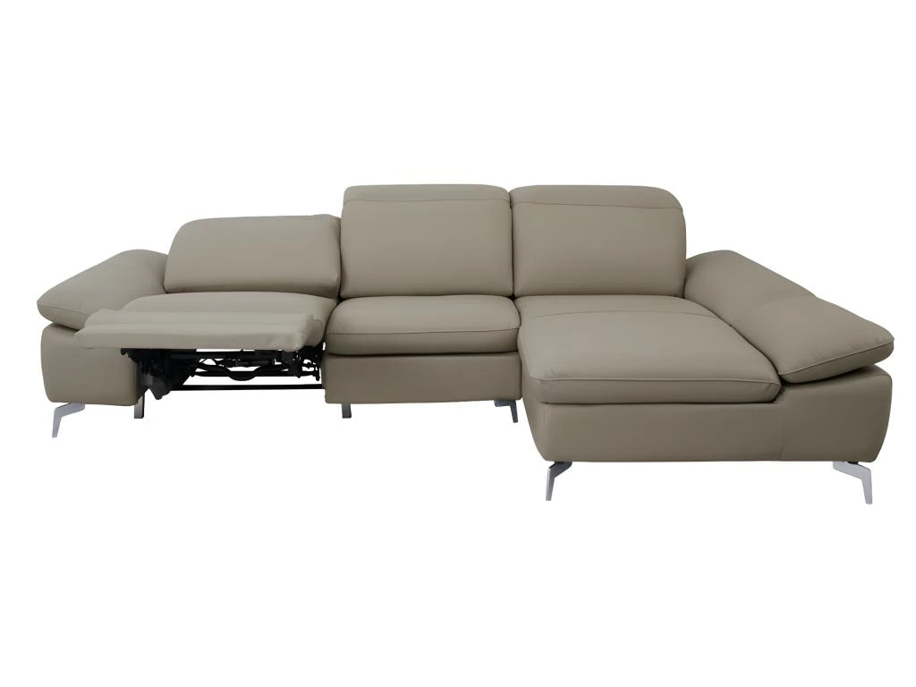 Canapé D'angle Relax électrique En Cuir De Buffle MARSALA - Taupe - Angle Droit 8 Canapé D'angle Relax électrique En Cuir De Buffle MARSALA - Taupe - Angle Droit – Image 6