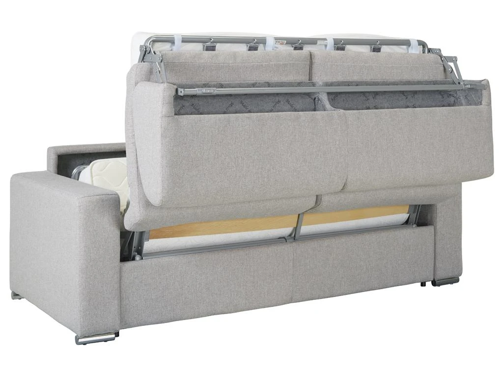 Canapé 3 Places Convertible Express En Simili CALITO - Gris - Couchage Lattes Larges 140 Cm - Matelas 22 Cm Avec Mémoire De Forme DUNLOPILLO 14 Canapé 3 Places Convertible Express En Simili CALITO - Gris - Couchage Lattes Larges 140 Cm - Matelas 22 Cm Avec Mémoire De Forme DUNLOPILLO – Image 12