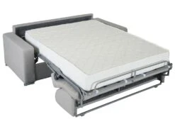 Canapé 3 Places Convertible Express En Simili CALITO -Noir - Couchage 140 Cm - Matelas 14 Cm Avec Mémoire De Forme DUNLOPILLO -Accueil-Canapé canape 284917 26