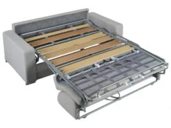 Canapé 3 Places Convertible Express En Simili CALITO -Noir - Couchage 140 Cm - Matelas 14 Cm Avec Mémoire De Forme DUNLOPILLO -Accueil-Canapé canape 284921 26