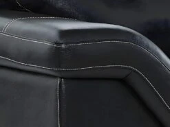 Canapé 3 Places En Cuir De Buffle MONIKA - Noir -Accueil-Canapé canape 289217 1