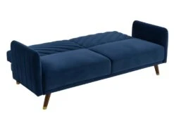 Canapé 3 Places Convertible Clic-clac En Velours JORIS - Bleu Nuit -Accueil-Canapé canape 303189