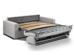 Canapé 4 Places Convertible Express En Tissu CALITO - Gris - Couchage Lattes Larges 160 Cm - Matelas 18 Cm -Accueil-Canapé canape 309291