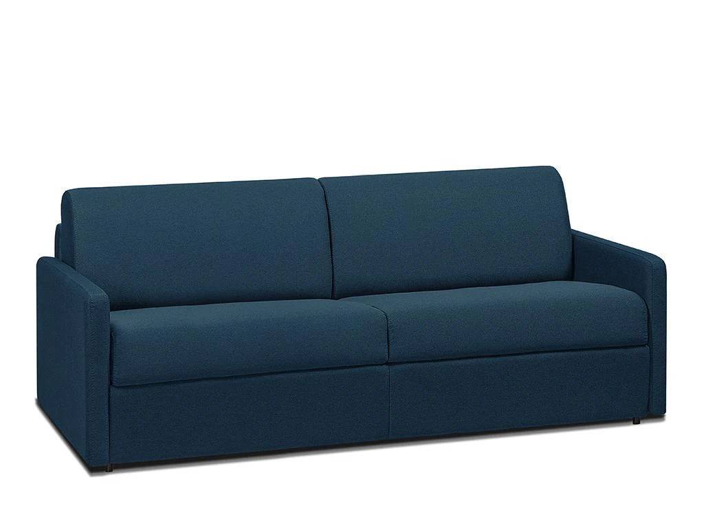 Canapé 4 Places Convertible Express En Tissu CALIFE - Bleu Foncé - Couchage 160 Cm - Matelas 14 Cm 4 Canapé 4 Places Convertible Express En Tissu CALIFE - Bleu Foncé - Couchage 160 Cm - Matelas 14 Cm – Image 2