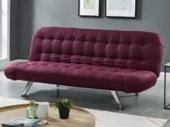 Canapé Convertible Clic-clac En Tissu BERRY - Prune -Accueil-Canapé canape 311327
