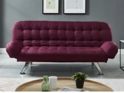 Canapé Convertible Clic-clac En Tissu BERRY - Prune -Accueil-Canapé canape 311329