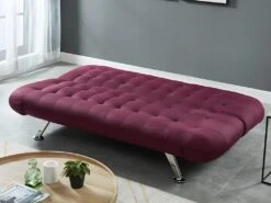 Canapé Convertible Clic-clac En Tissu BERRY - Prune -Accueil-Canapé canape 311331