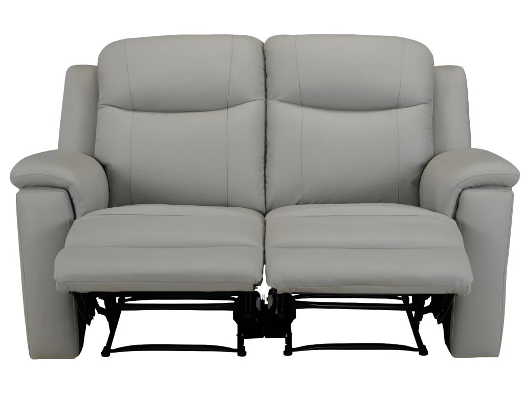 Canapé 2 Places Relax EVASION En Cuir - Gris Clair 7 Canapé 2 Places Relax EVASION En Cuir - Gris Clair – Image 5