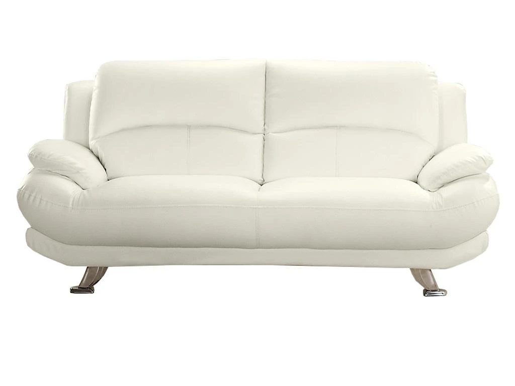 Canapé 3 Places En Simili MUSKO - Ivoire 5 Canapé 3 Places En Simili MUSKO - Ivoire – Image 3