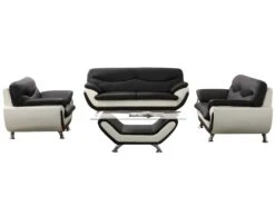 Canapé 2 Places En Simili INDICE - Bicolore Noir Et Ivoire 27 Canapé 2 Places En Simili INDICE - Bicolore Noir Et Ivoire -Accueil-Canapé canape 322185