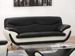 Canapé 2 Places En Simili INDICE - Bicolore Noir Et Ivoire 24 Canapé 2 Places En Simili INDICE - Bicolore Noir Et Ivoire -Accueil-Canapé canape 322193