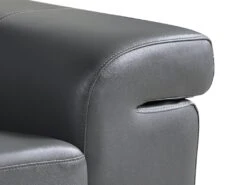 Canapé 2 Places En Cuir HAZEL - Gris -Accueil-Canapé canape 328559