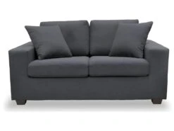 Canapé 2 Places En Tissu YUDO - Gris Anthracite