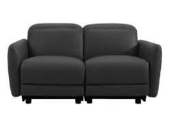 Canapé 2 Places Relax électrique CLEOPHEE En Cuir Supérieur - Noir -Accueil-Canapé canape 366757